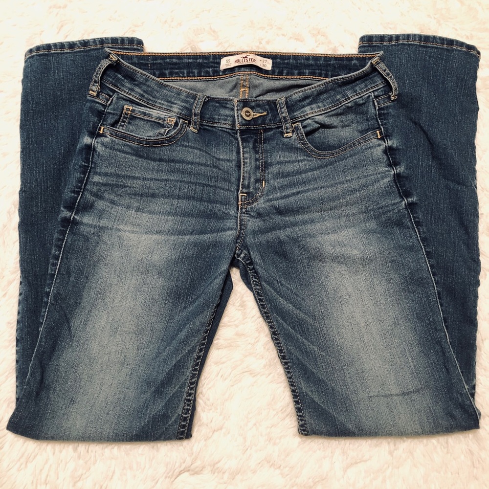 Hollister light wash straight leg jeans